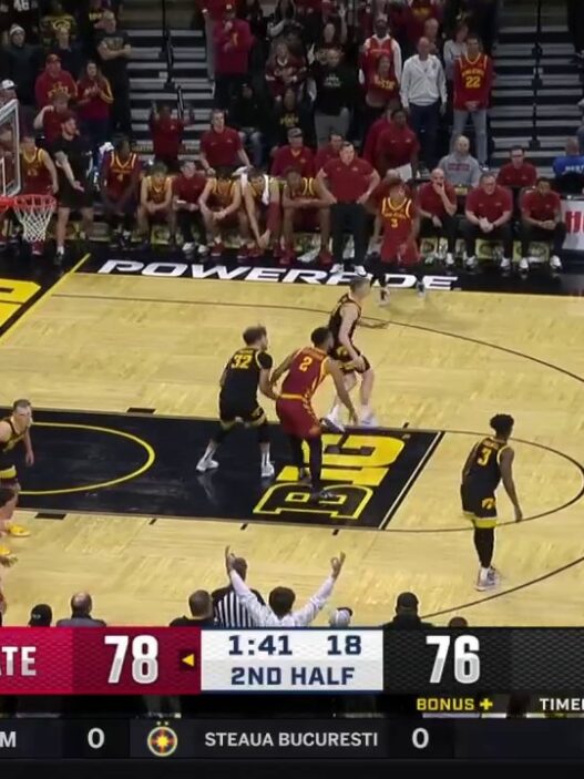 Curtis Jones drains a deep 3 pointer extending Iowa States lead