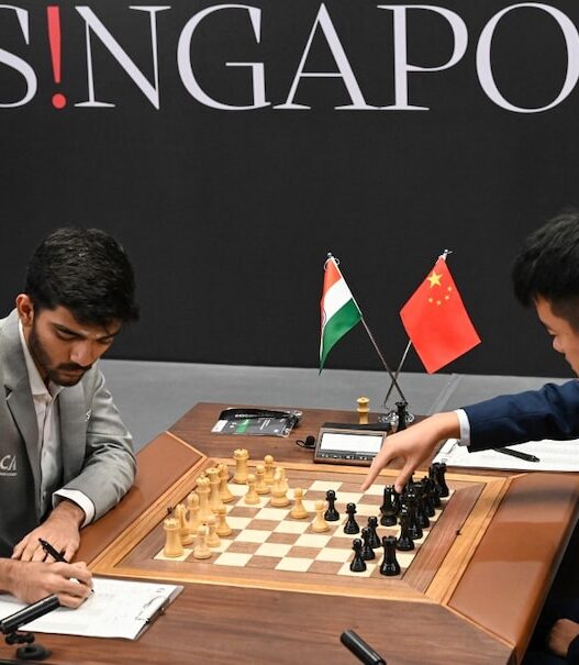 Ding Liren draws first blood defeats D Gukesh in World