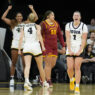 No 21 Iowa overtakes No 18 Iowa State late despite