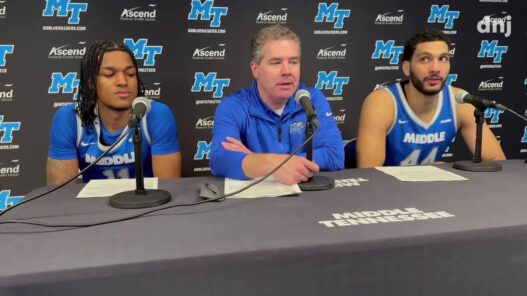 Middle Tennessee State mens basketball coach Nick McDevitt discusses win