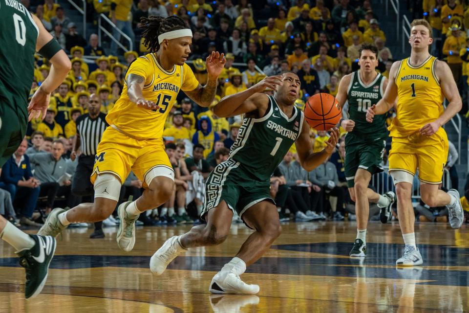 Michigan basketball sparkles in the vs Michigan State rivalry on