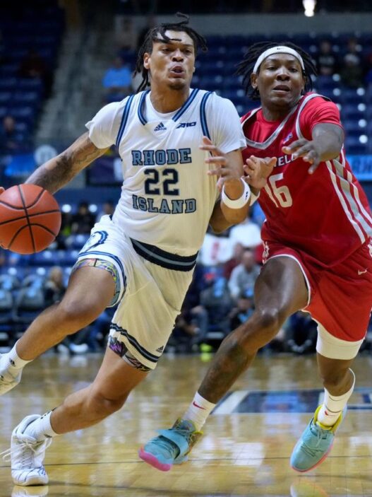 The male basketball player of Rhode Island is moving away