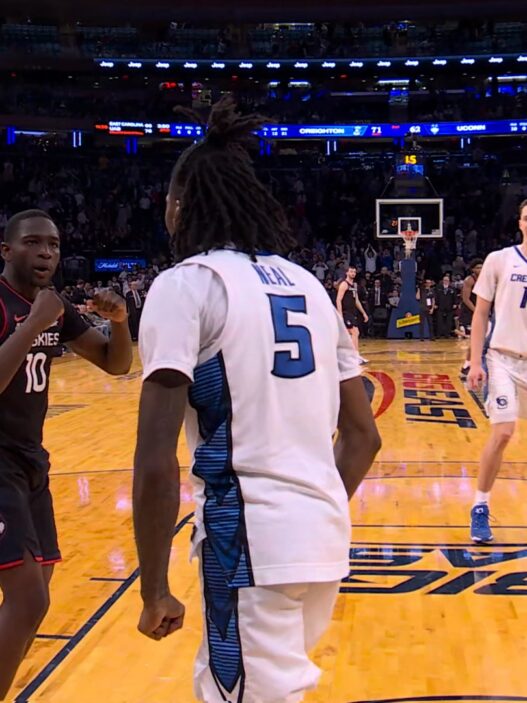 Jamiya Neal de Creighton and Hassan Diarra de Uconn put