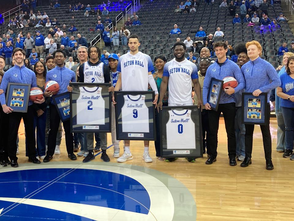 Seton Hall basketball waxed by Creighton during a senior evening