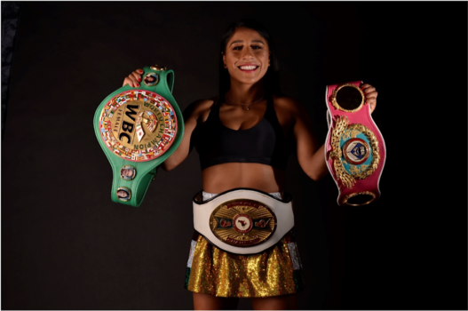 The boxing champion with two Kenia Enriquez divisions to make